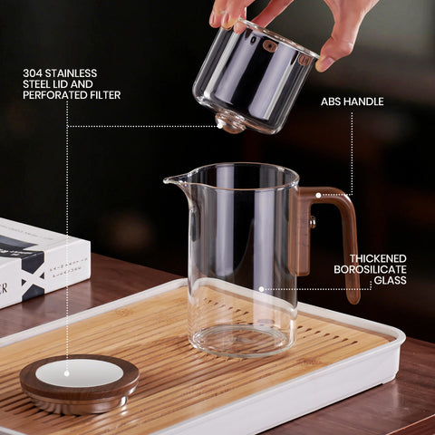 MACTANO Enchant Tea Pot holds 595 ml for multiple servings.