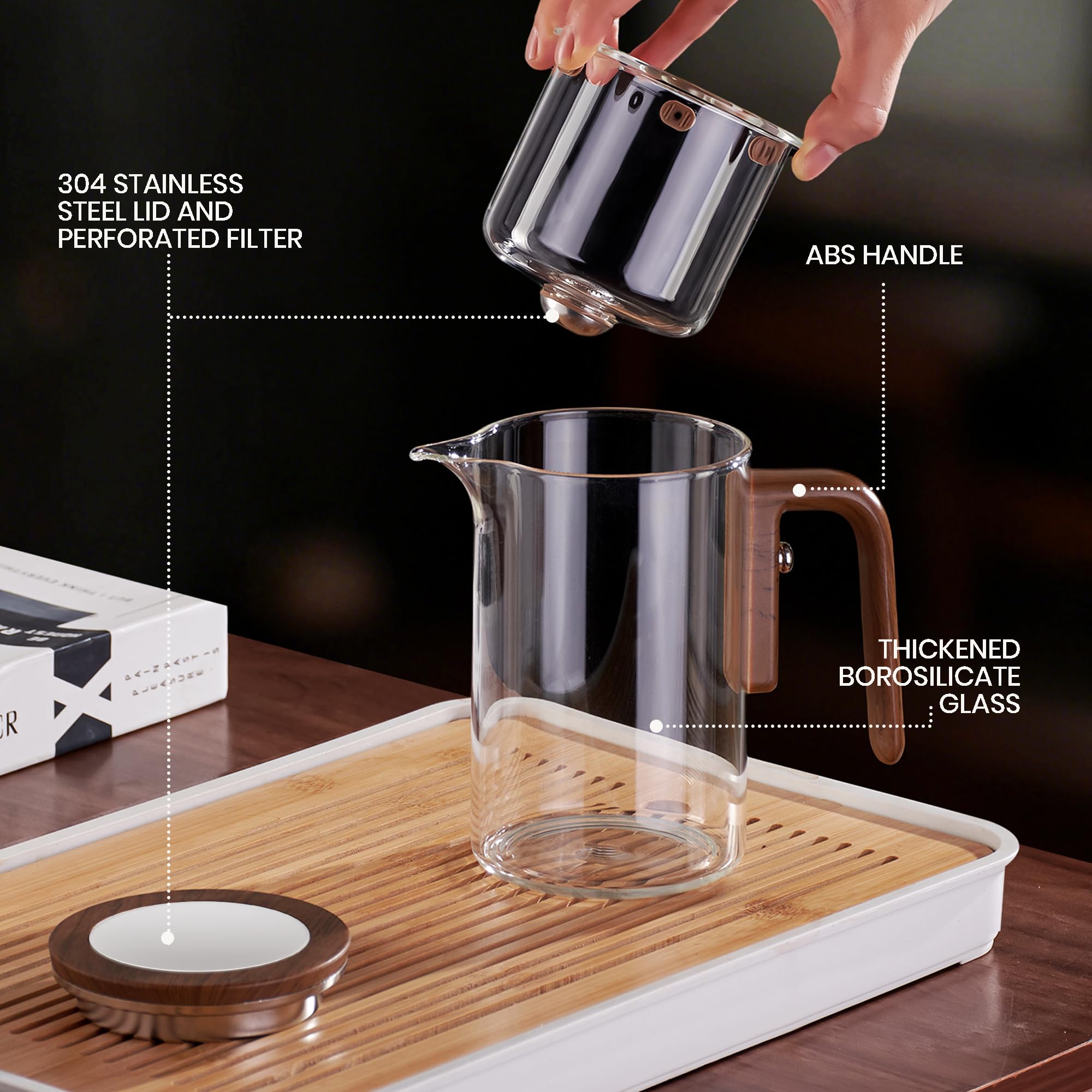 MACTANO Enchant Tea Pot borosilicate glass resilience under heat