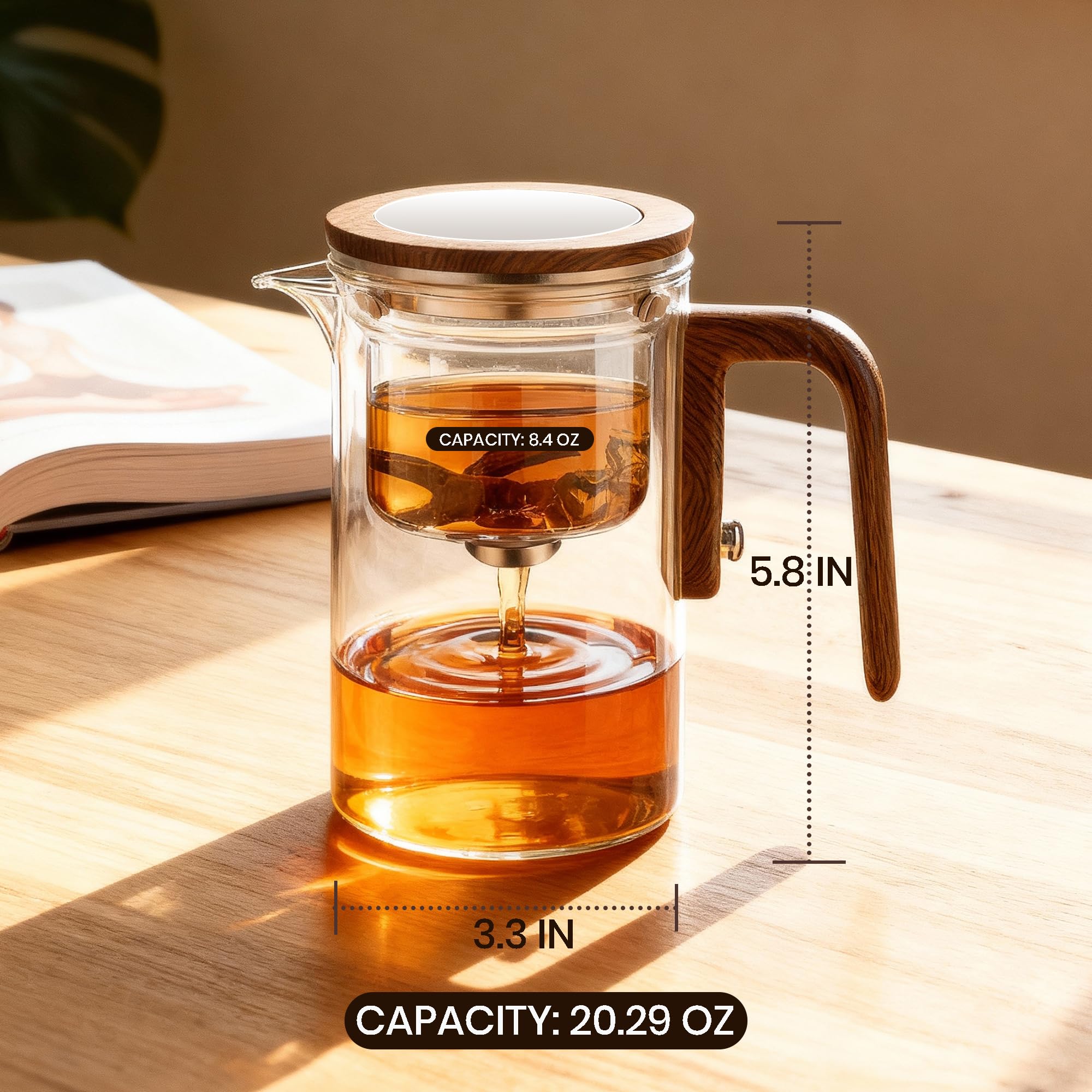 MACTANO Enchant Tea Pot ready for loose tea infusion