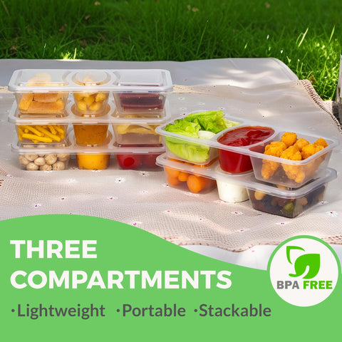 MACTANO three-compartment snack pack keeps snacks separated