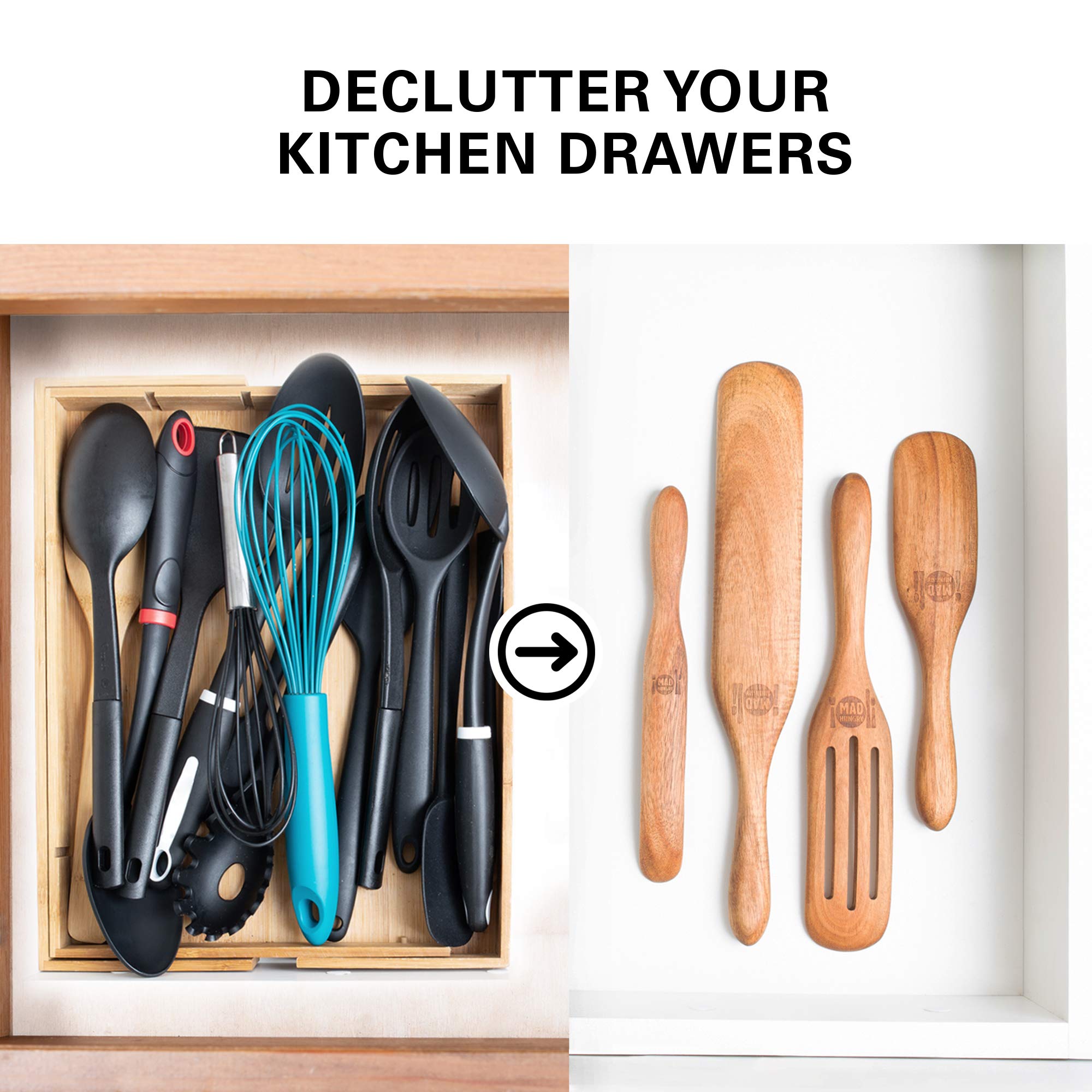 Mad Hungry Spurtle colorful handles provide ergonomic grip and style.
