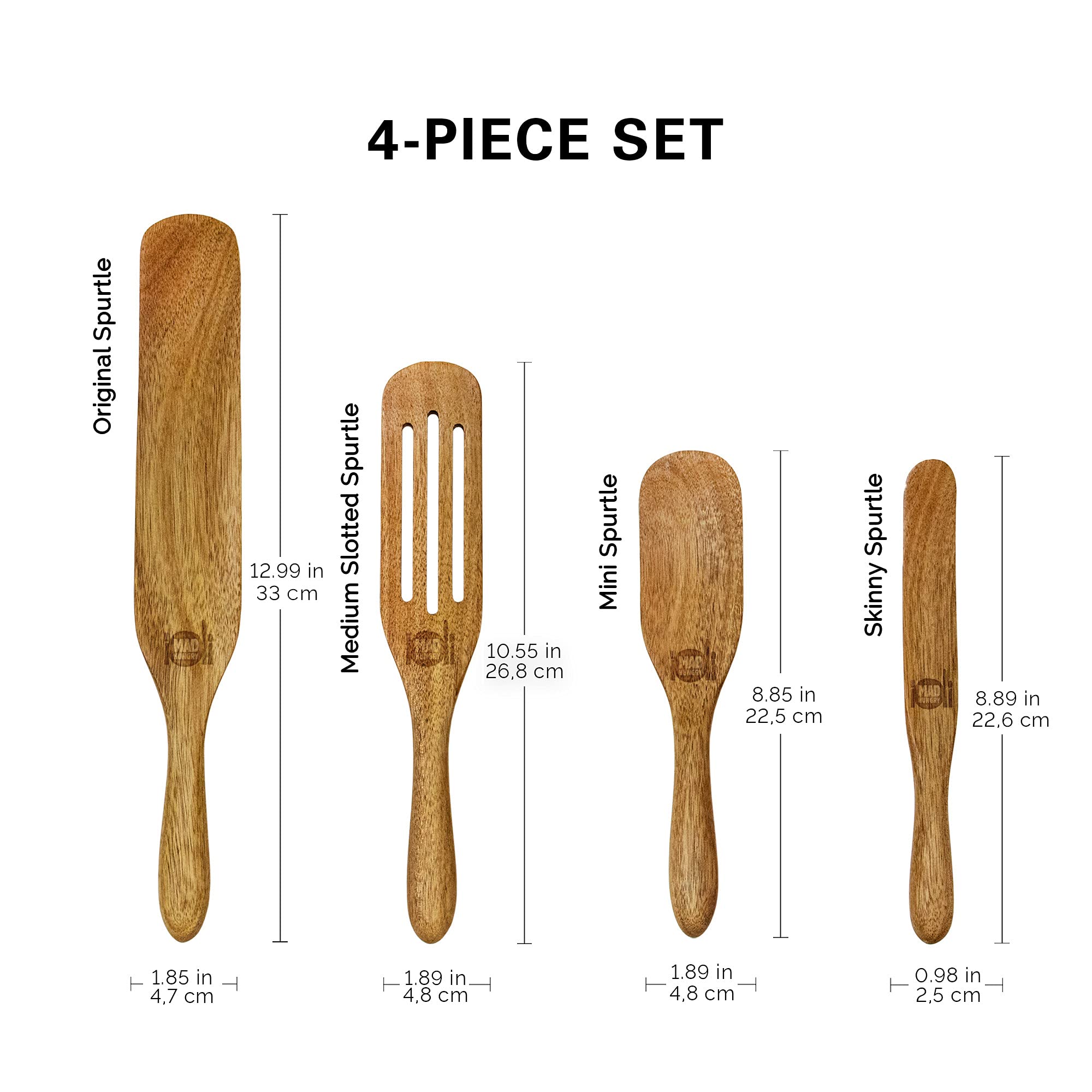 Mad Hungry Spurtle set enhances table display while serving.