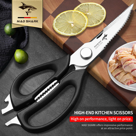 MAD SHARK 3cr13 stainless steel blades stay sharp for easy slicing.