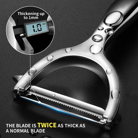 MAD SHARK peeler showing dishwasher-safe convenience