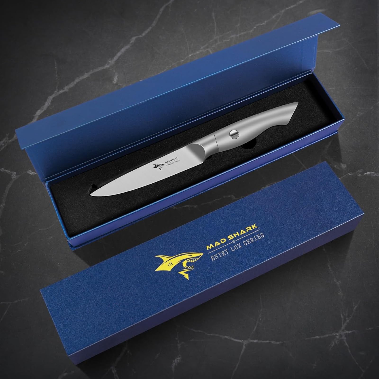 MAD SHARK dishwasher-safe small knife saves time on cleanup.