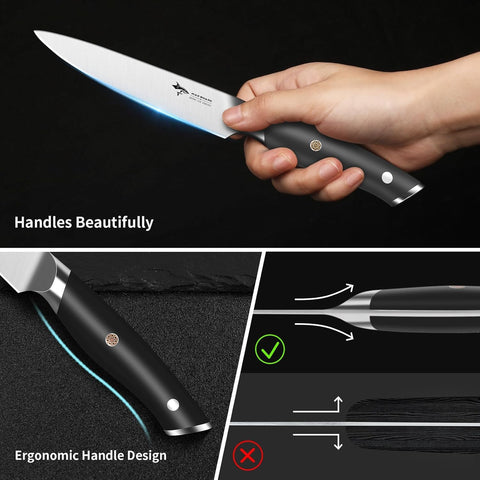 MAD SHARK dishwasher-safe small knife offers easy cleanup.