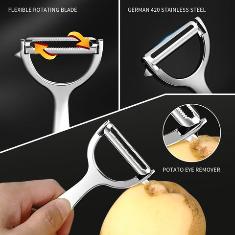 MAD SHARK peeler showcasing stainless steel blade durability