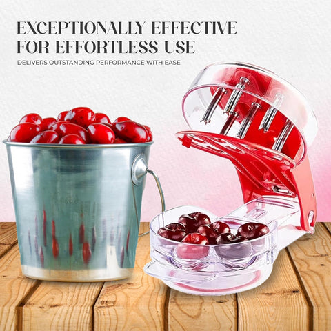 MADBURY Cherry Pitter Tool stores compactly with a locking design.