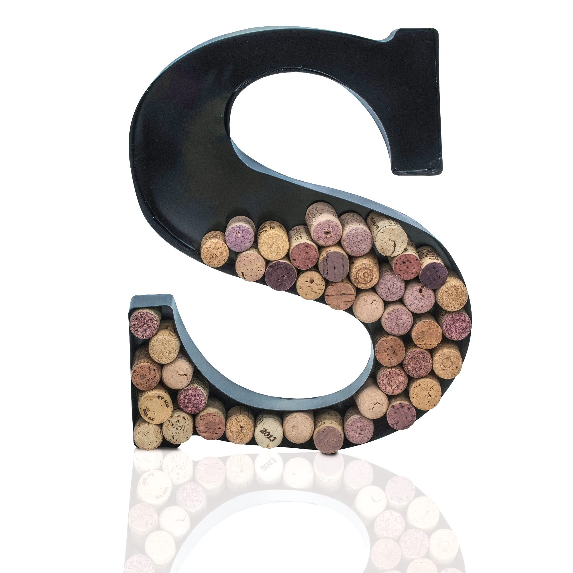 Made Easy Kit monogram S cork holder adds elegant monogram appeal for keepsake corks.