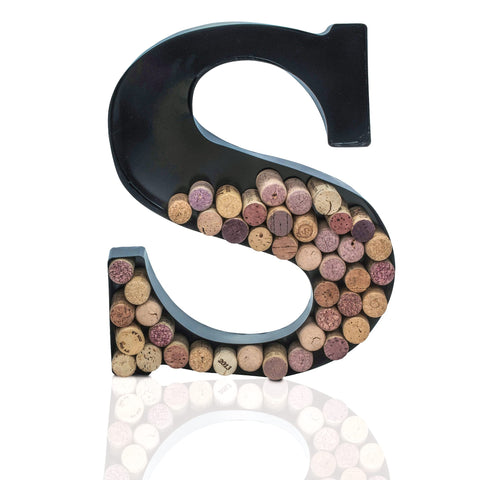 Made Easy Kit monogram S cork holder adds elegant monogram appeal for keepsake corks.