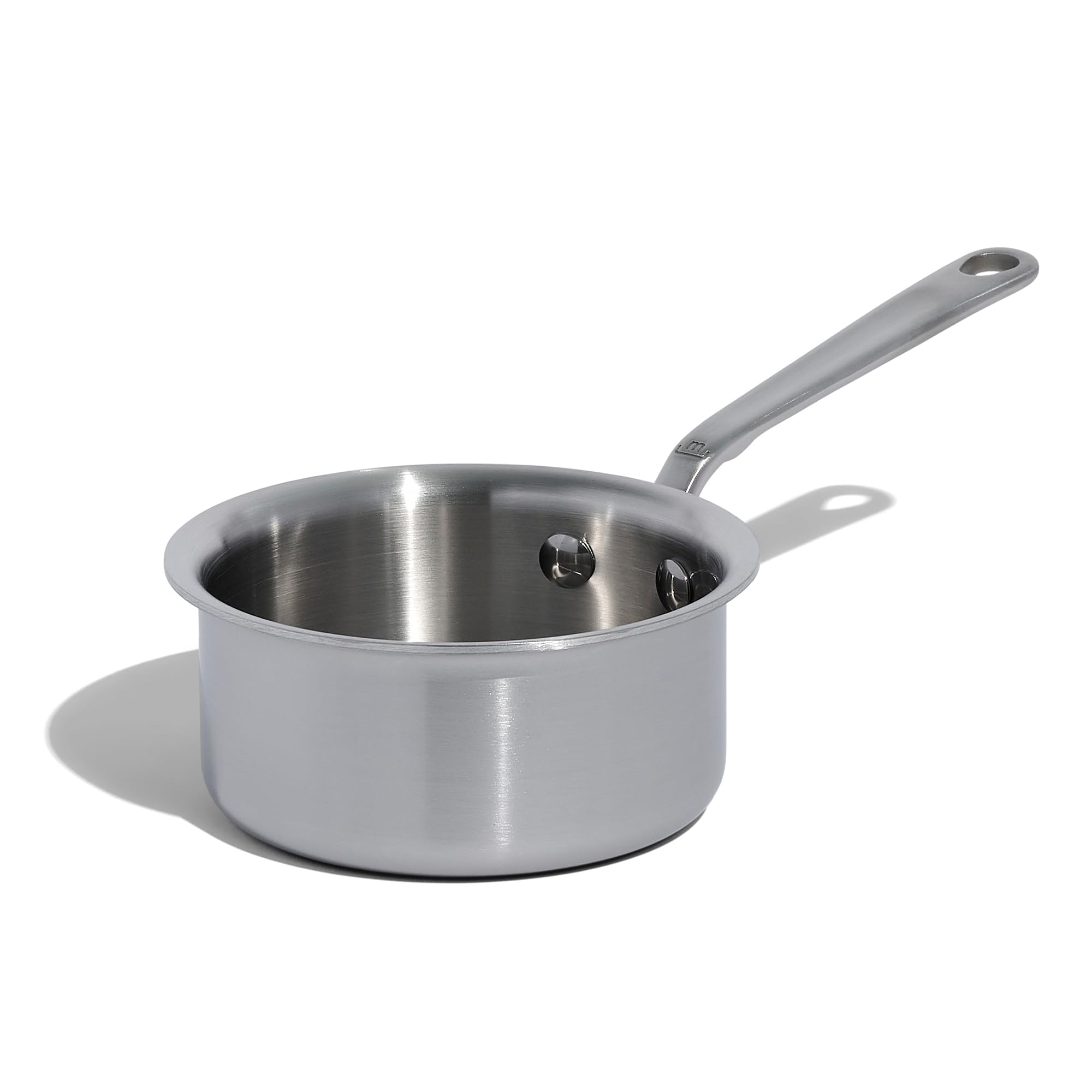 Made In butter warmer exterior view highlighting durable 5-ply construction for even heating.