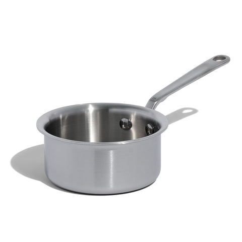 Made In butter warmer exterior view highlighting durable 5-ply construction for even heating.