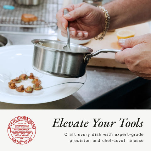 Butter warmer on induction cooktop demonstrating compatibility with modern stoves.