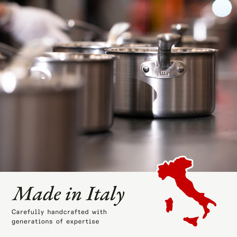 Craftsmanship from Italy highlighting premium materials and professional-grade finish.