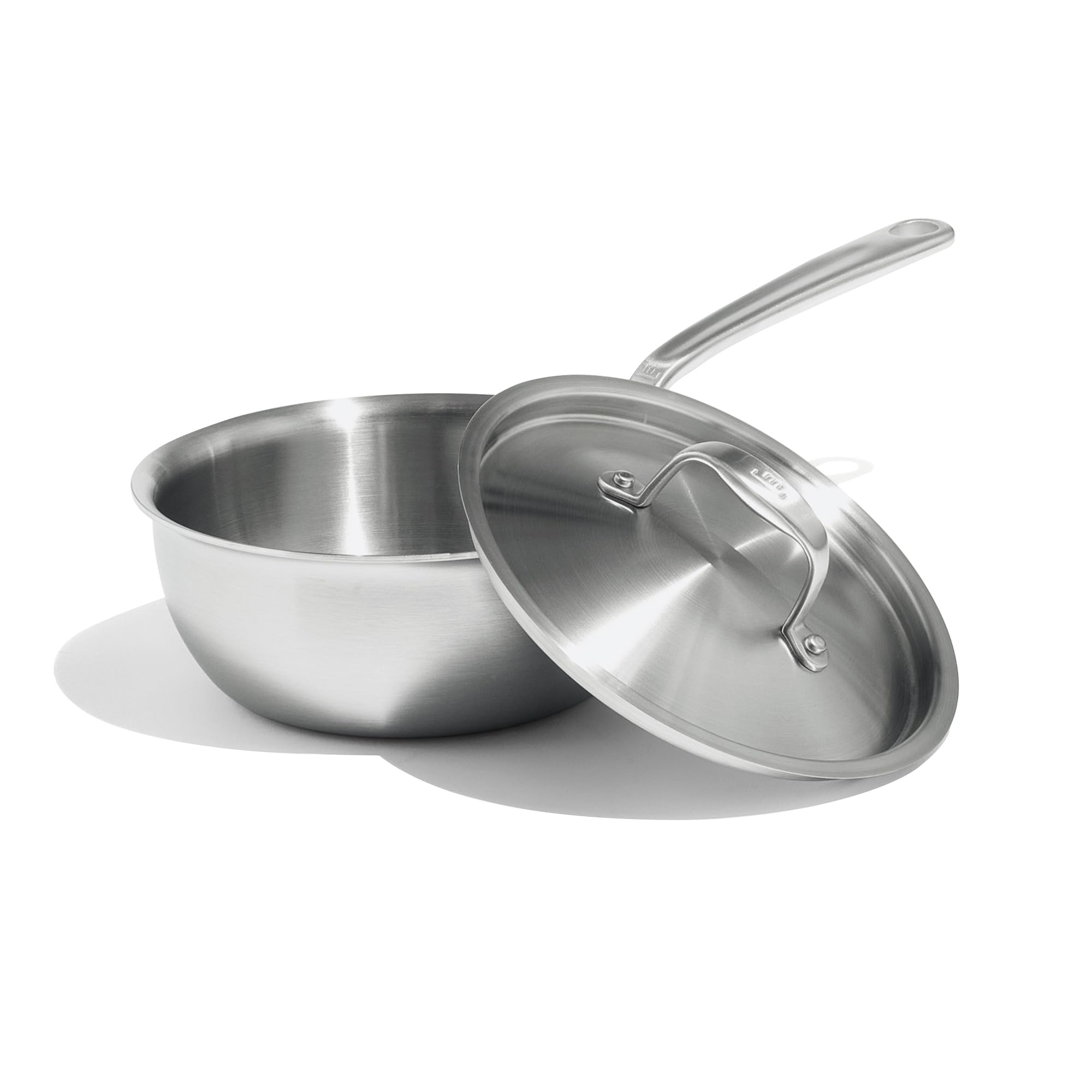 Made In 2qt sauce pan with heavy bottom for even heat and precise emulsions.