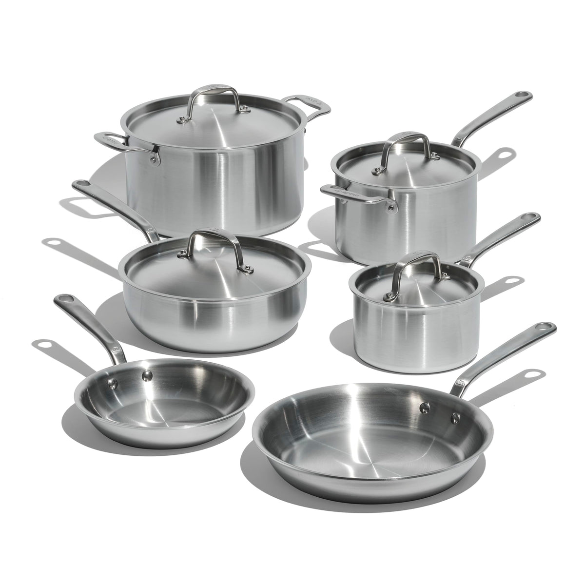 Made In stainless clad 10-inch frying pan for even heat and searing.