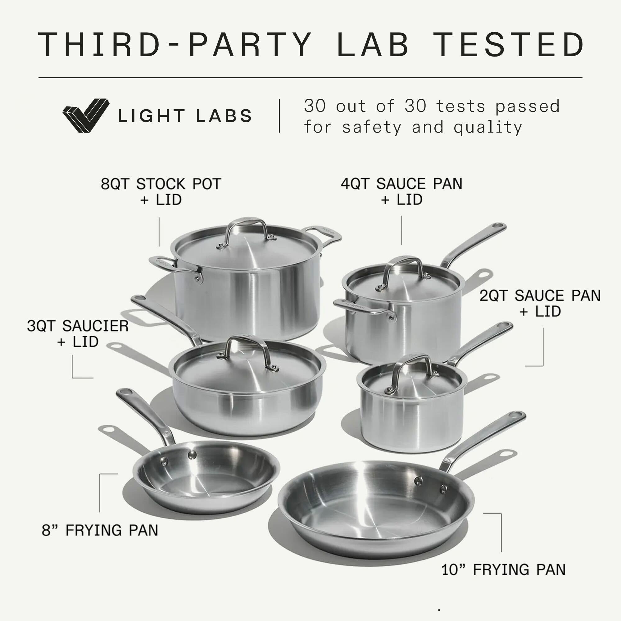 Made In 8-inch frying pan with comfortable stay-cool handle.