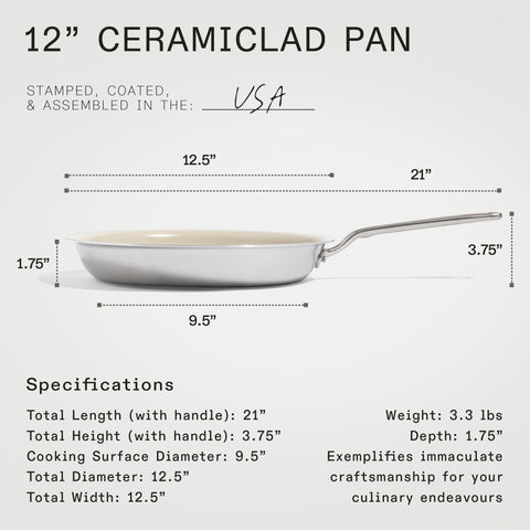 Made In Cookware stainless steel handle stays cool while cooking