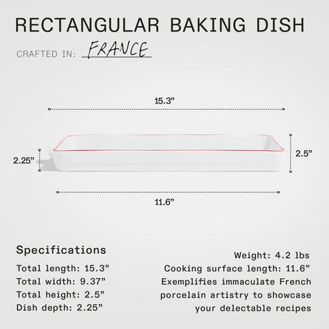 Made In durable porcelain with thermal shock resistance for long-lasting use.