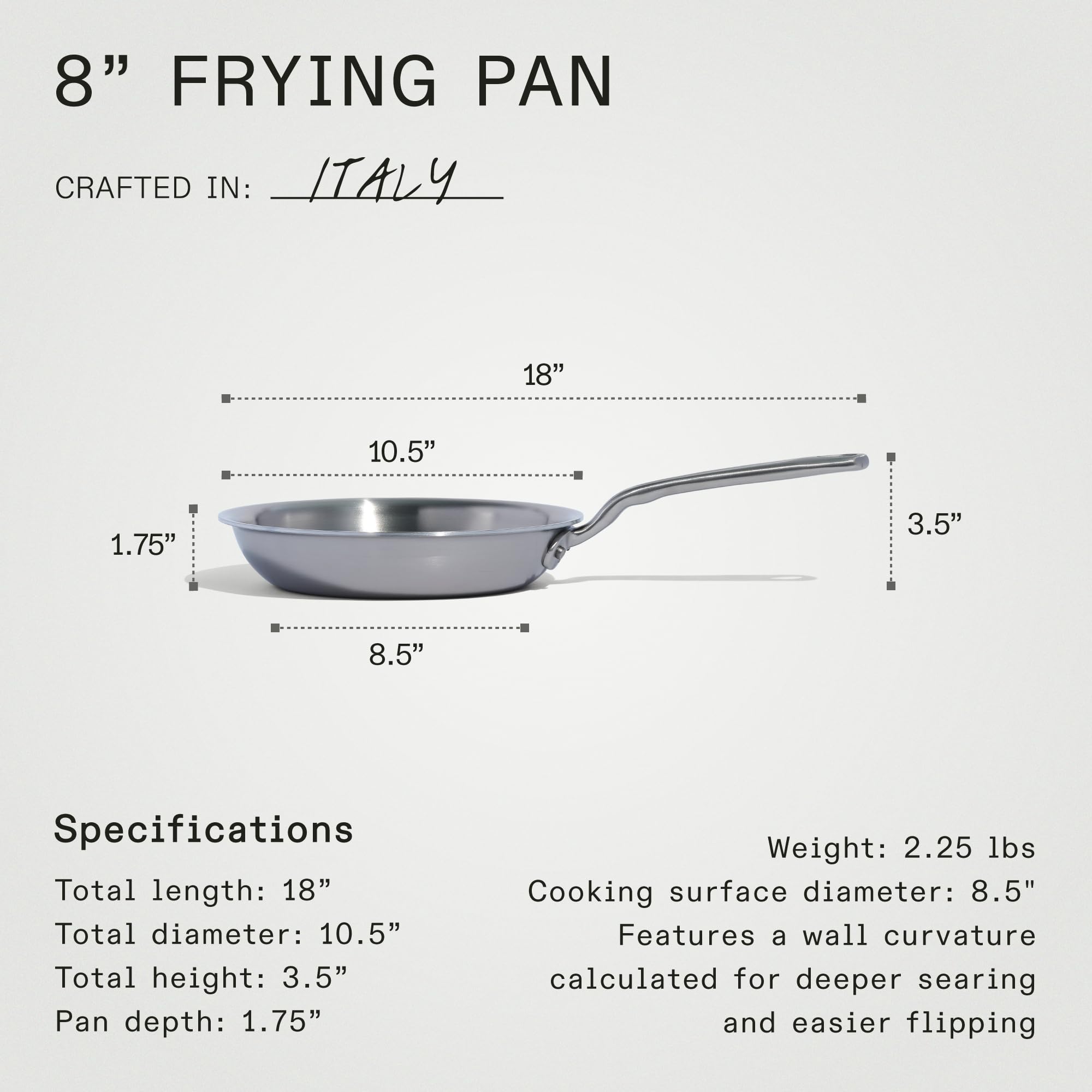Made In Italian craftsmanship tag underlines professional cookware quality