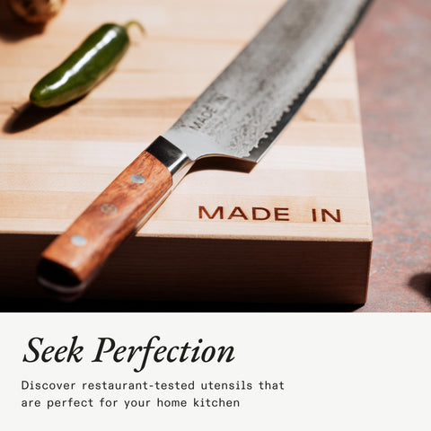 Close-up of maple edge-grain wood showing natural beauty and strength.