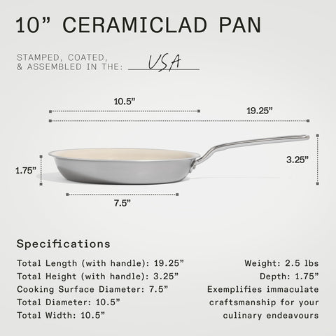 Made In pan is oven safe up to 550°F for flexible recipes.