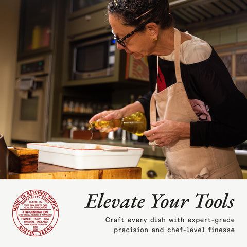 Made In oven-safe bakeware up to 650F for high-heat recipes.