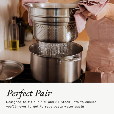 Made In insert offers even heat distribution for precise cooking control.