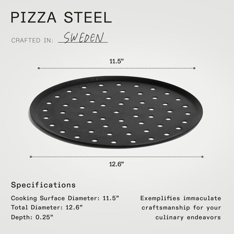 Made In pizza steel induction-compatible for versatile kitchen setups.