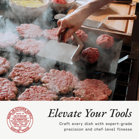 Restaurant-quality sear with proper seasoning and regular use.