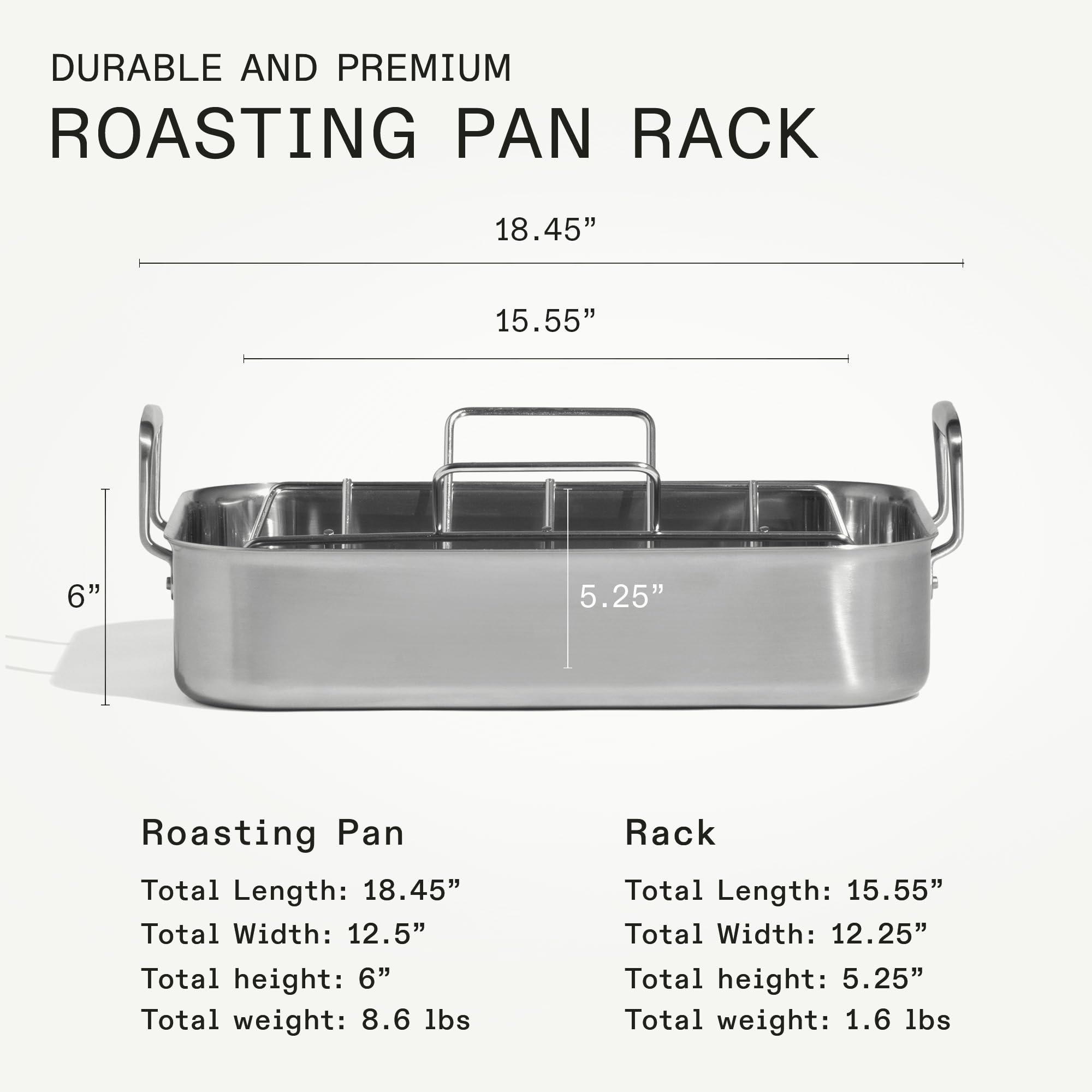 Made In stainless clad pan foil-ready design for oven prep