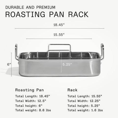 Made In stainless clad pan foil-ready design for oven prep