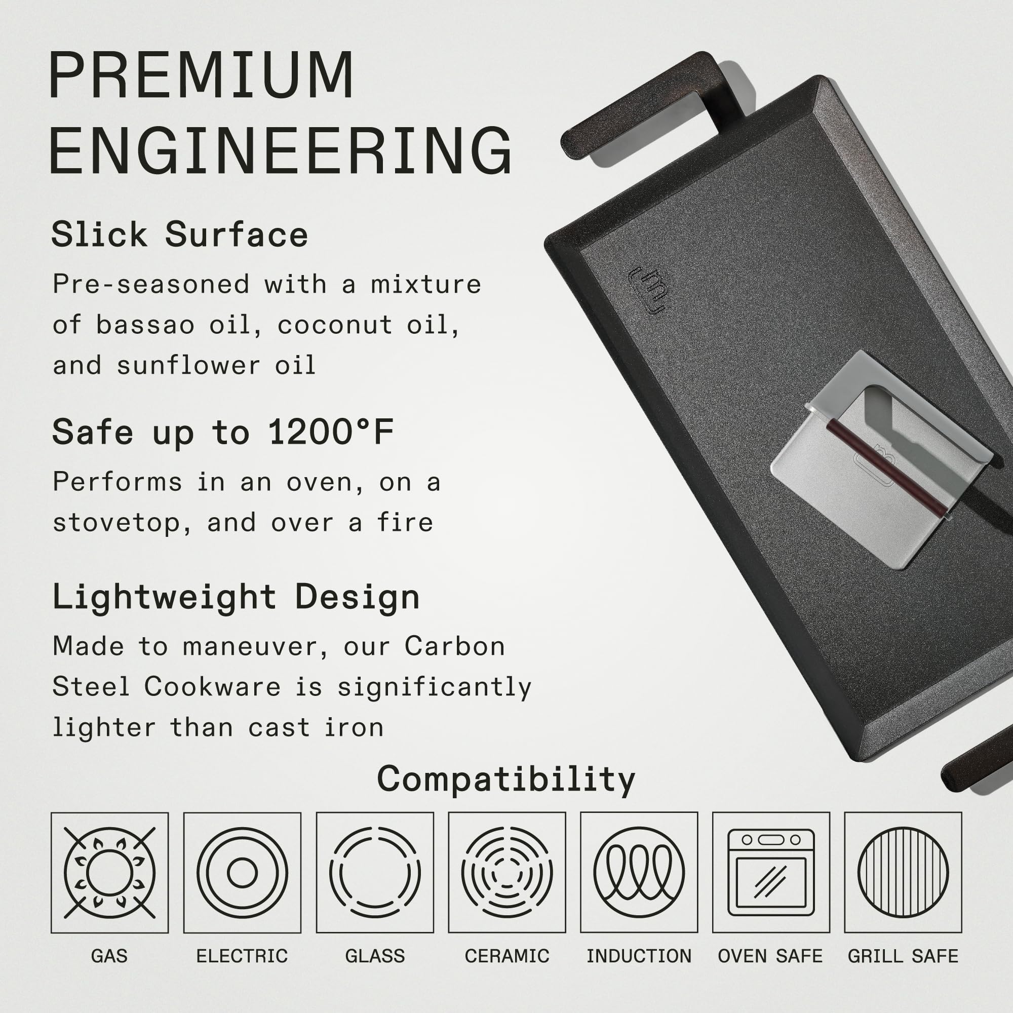 Made In Sweden craftsmanship highlights premium professional cookware.