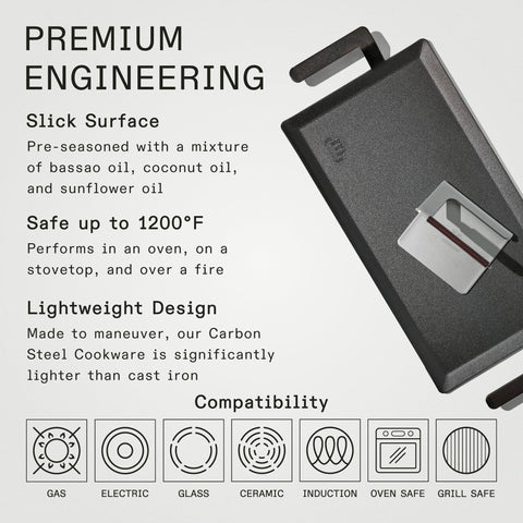 Made In Sweden craftsmanship highlights premium professional cookware.