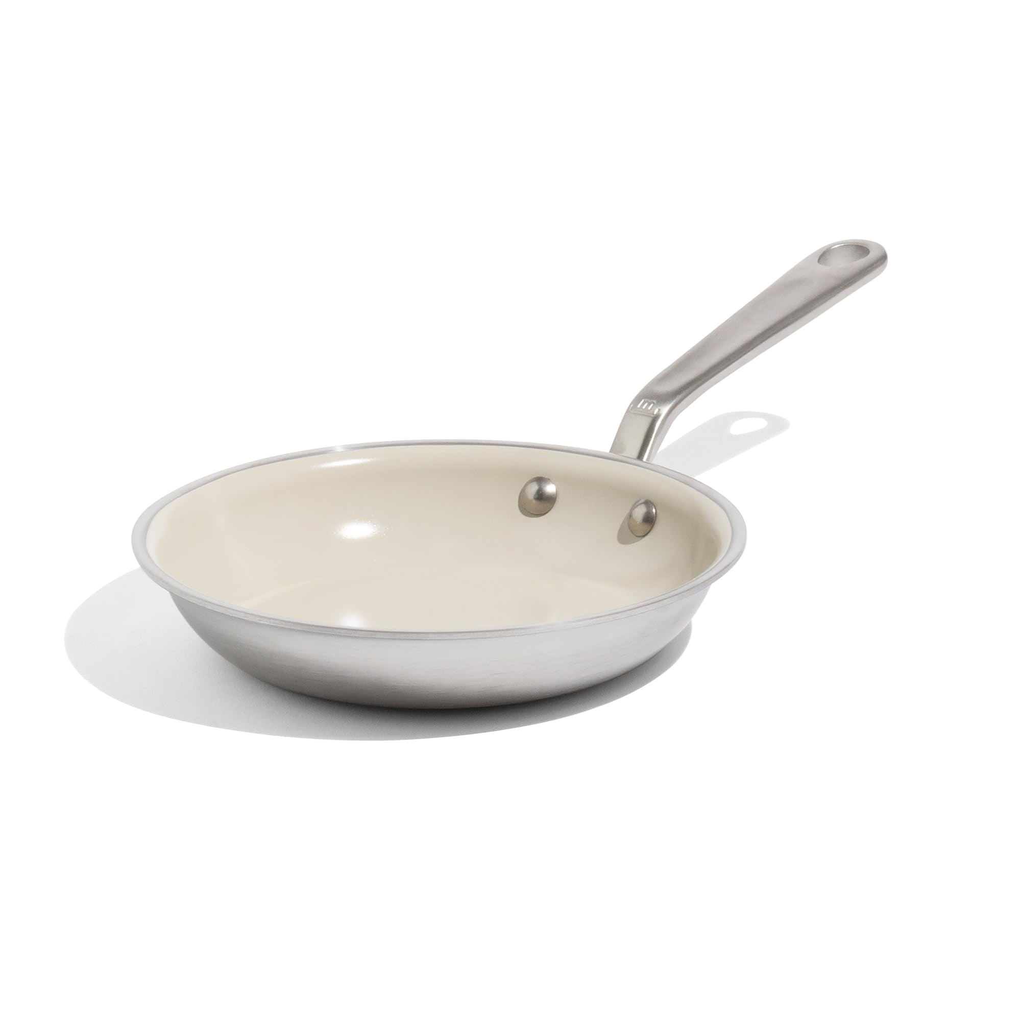 Made In 8-inch ceramic nonstick frying pan for easy sautéing with even heat.