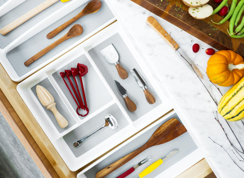 Madesmart Classic BPA-free plastic offers durable, safe drawer storage.