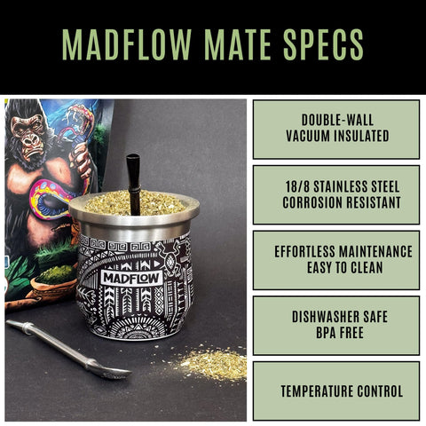 MADFLOW stainless steel mate cup rugged and rust-resistant for daily use.