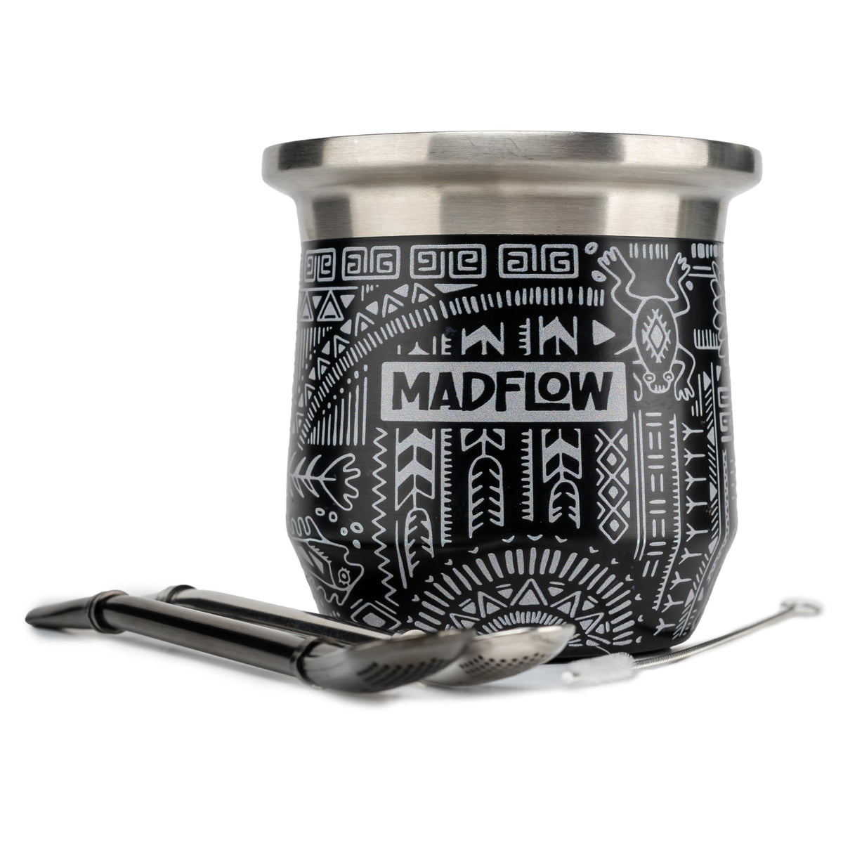 MADFLOW Yerba Mate Cup double-wall insulated for lasting warmth and cool exterior.