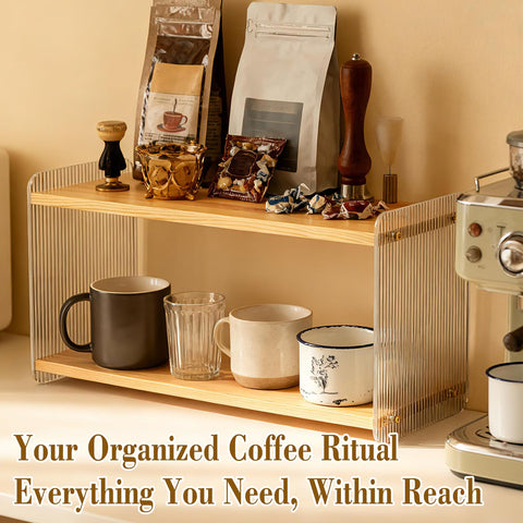 MADHOLLY versatile shelf fits home or cafe setups for streamlined display.