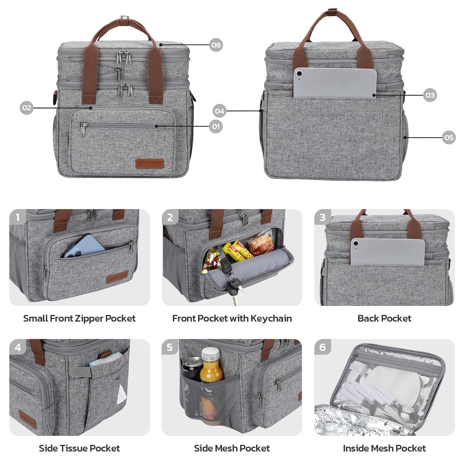 Maelstrom 23L side paper towel pocket keeps essential supplies handy.