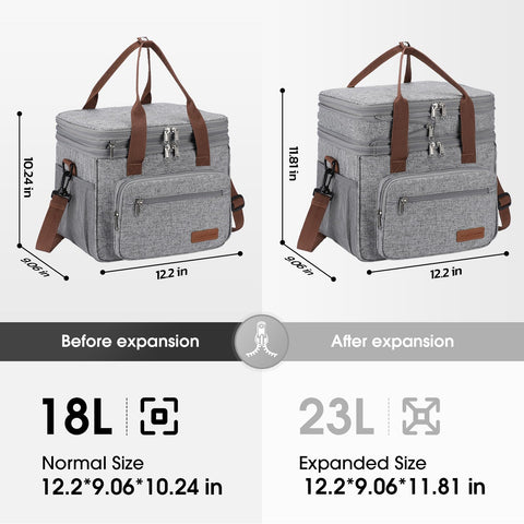 Maelstrom lunch bag side pocket for umbrella or water bottle during commutes.