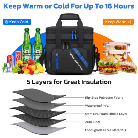 Maelstrom lunch box five-layer insulation preserves temperature for hours.