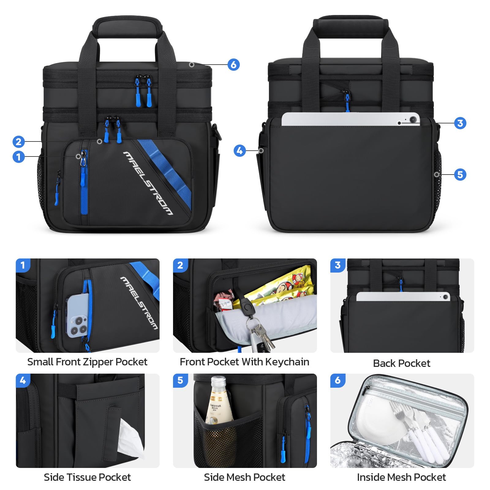 Maelstrom lunch box leakproof lining protects contents during transport.