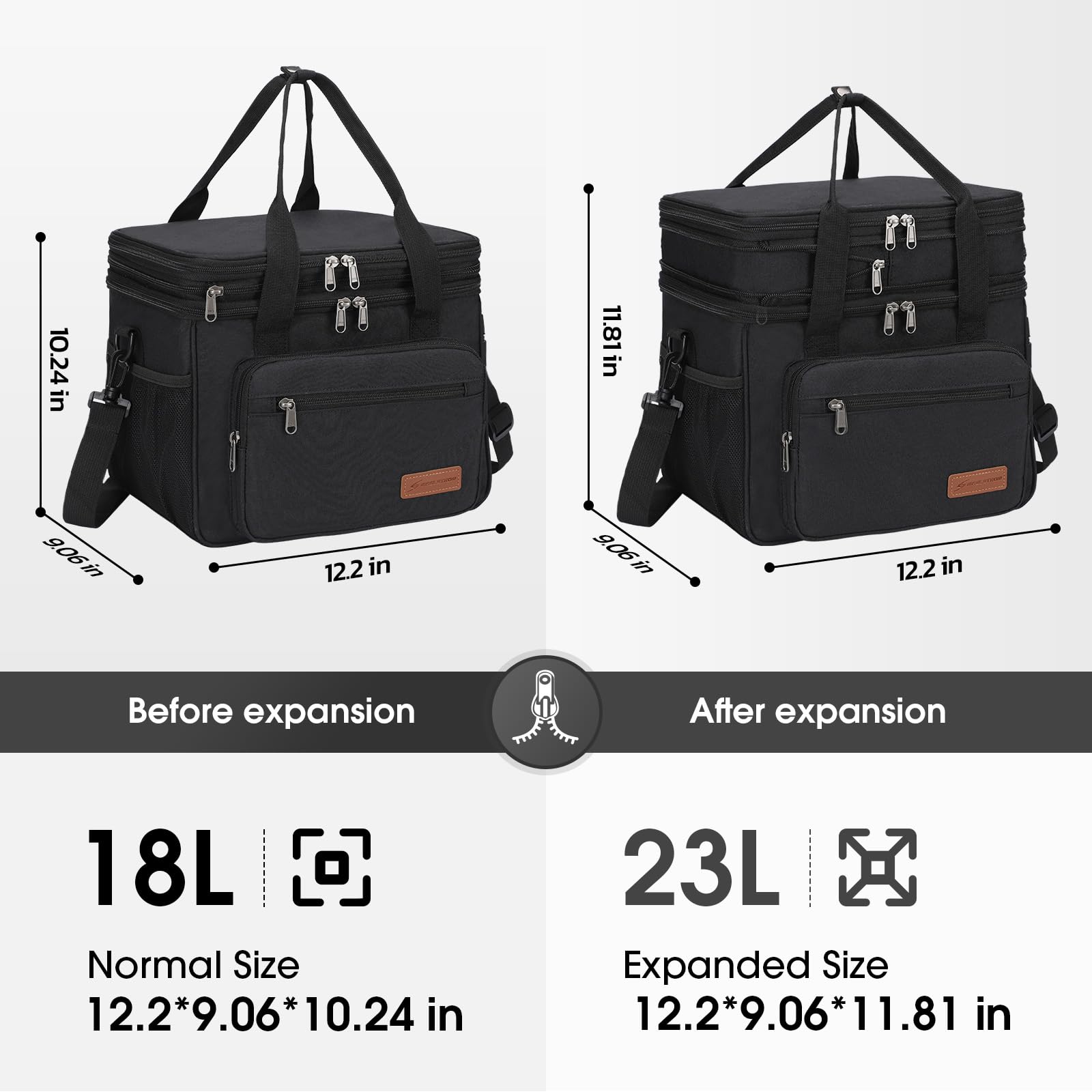 Maelstrom lunch box top compartment expanded for extra snacks