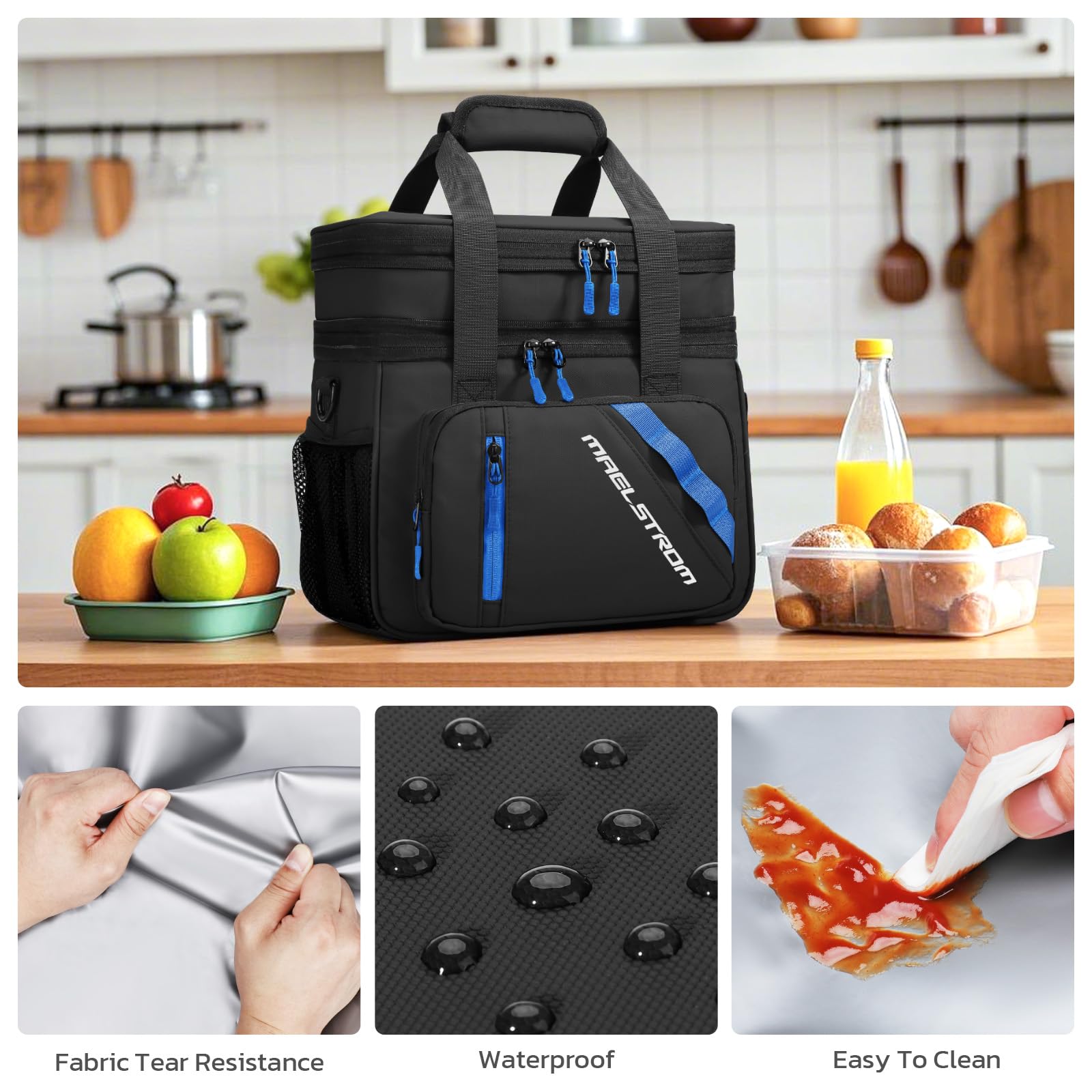 Maelstrom lunch box sturdy top handle for quick grab-and-go.