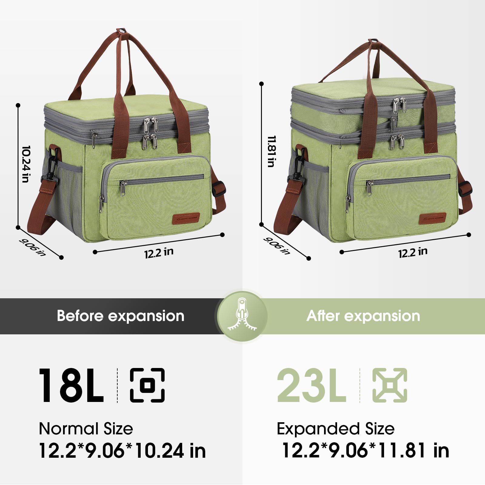 Maelstrom lunch bag double-deck design keeps meals organized