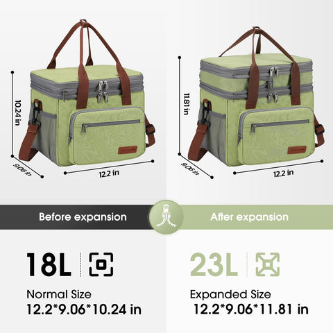 Maelstrom lunch bag double-deck design keeps meals organized