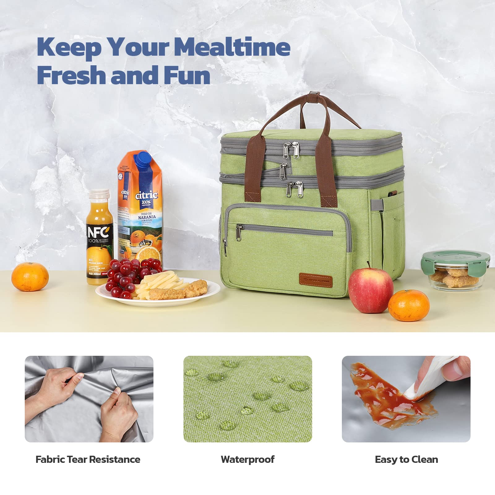Maelstrom lunch bag side mesh pocket for water bottle or umbrella