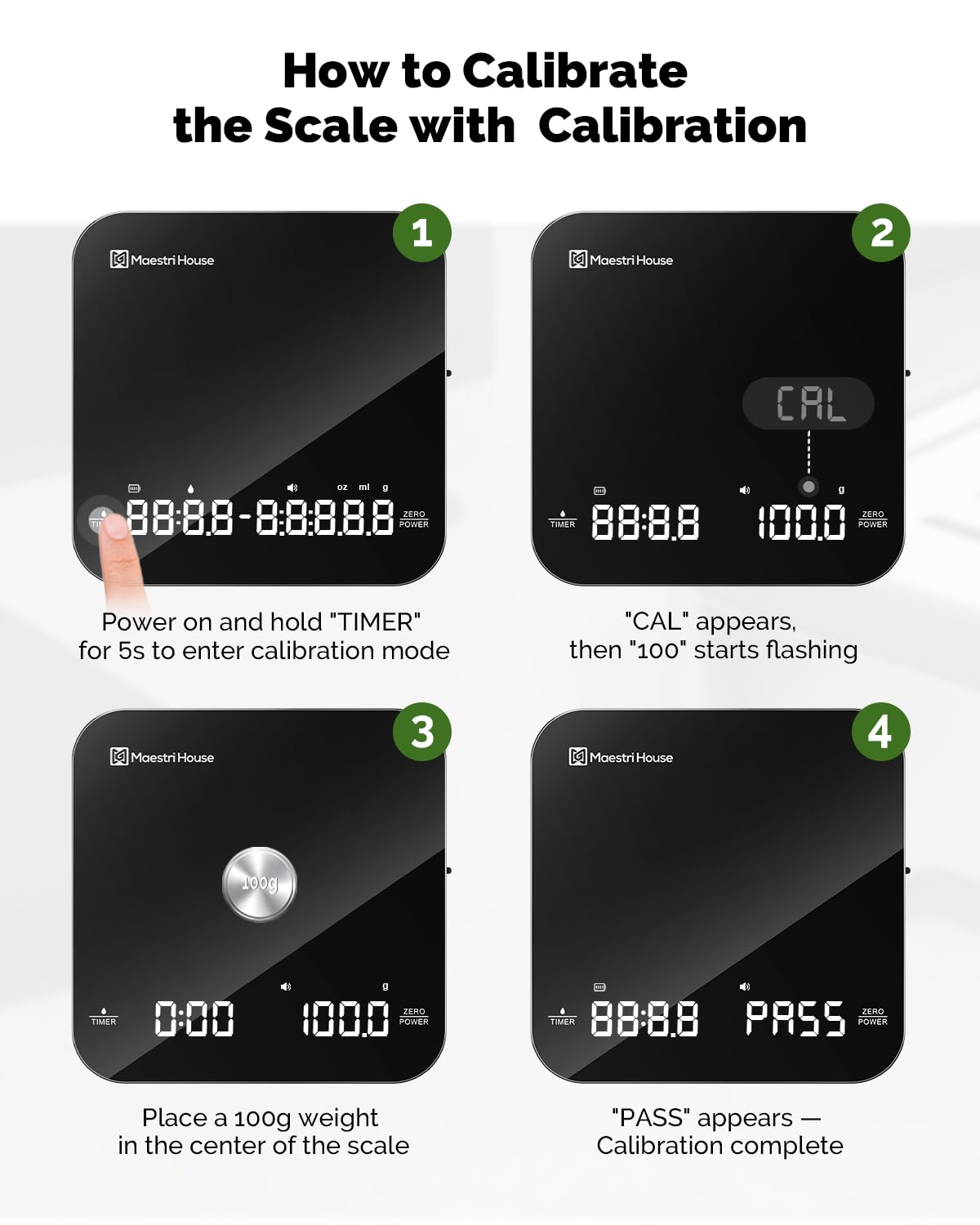 Calibration weight included for easy on-site accuracy checks during sessions