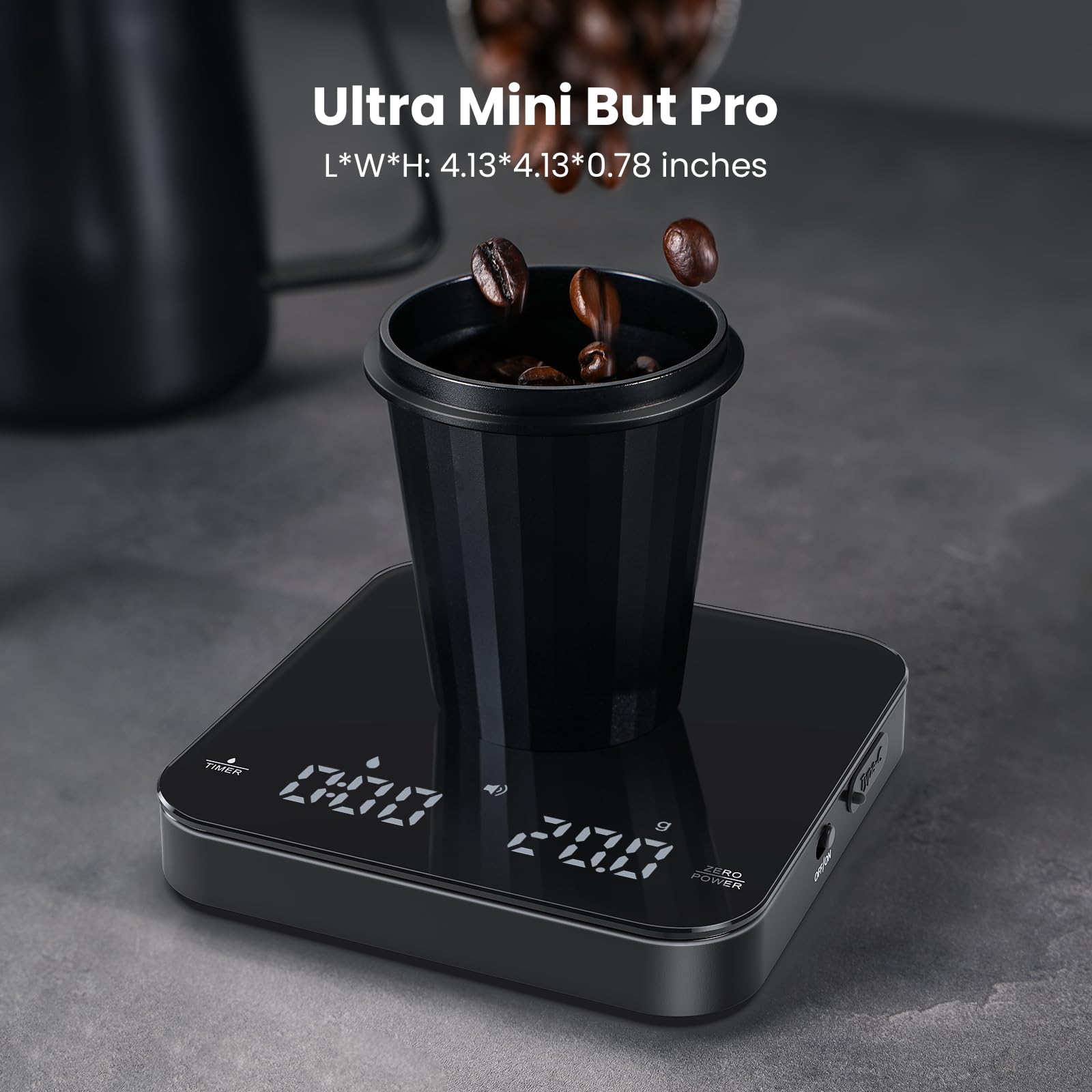 Maestri House Mini Coffee Scale espresso timing helps track brew duration precisely